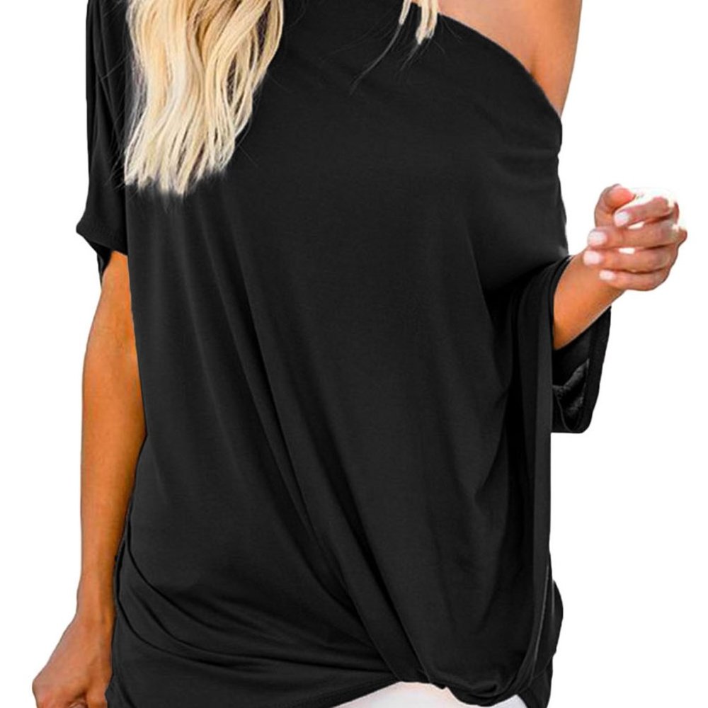 Black off the Shoulder Slouchy top
